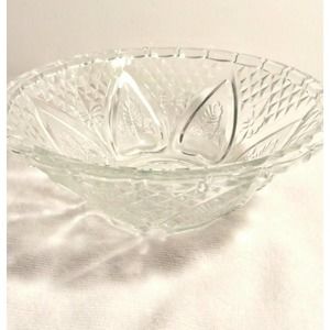 KIG Malaysia Bowl Clear Pressed Glass Heart Candy Serving Dish